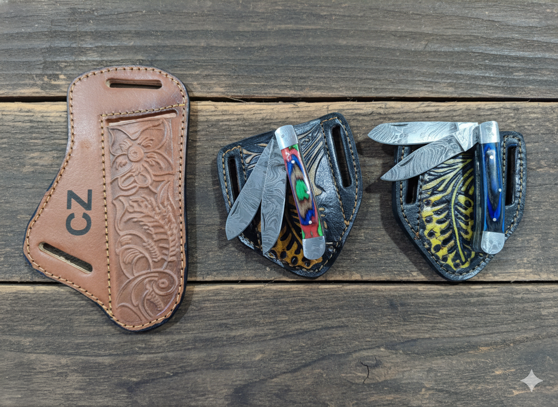 Custom’s Handmade Trapper Knife – With Custom Sheath 🔥