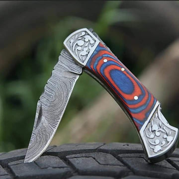 Custom’s Handmade Folding Knife – Wood Handle 🌲🔥