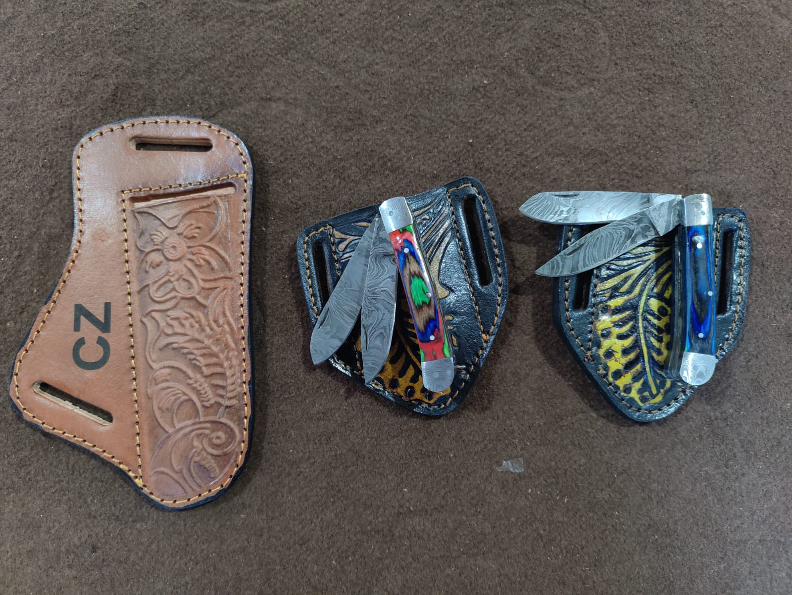 Custom’s Handmade Trapper Knife – With Custom Sheath 🔥